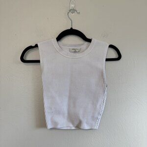 Babaton Cropped Ribbed Tank Top Size XXS